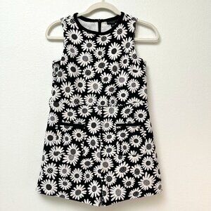 Victoria Beckham for Target Mini Black and White Daisy Sleeveless Romper Girls L